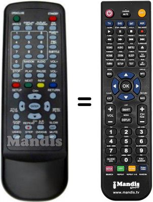 Telecomando equivalente AUDIOLA DVX 2264D USB REC