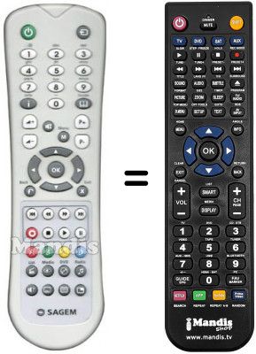 Telecomando equivalente Sagem DVR6280GL-T