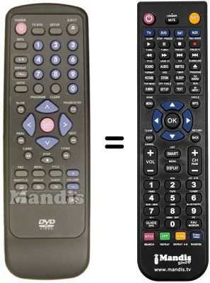Telecomando equivalente Roadstar DVD2042H