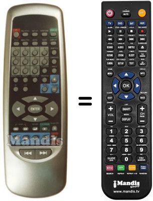 Telecomando equivalente Irradio DVD5