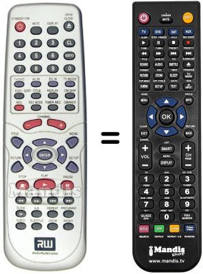 Telecomando equivalente Hyundai DVR530H Telecomando equivalente Hyundai DVR530H