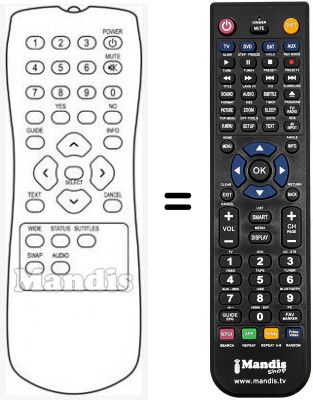 Telecomando equivalente RC113014 / 00