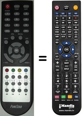 Telecomando equivalente Fonestar RDS581W HD