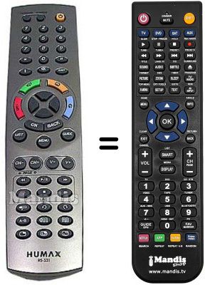 Telecomando equivalente Humax RS-531