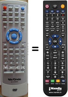 Telecomando equivalente MxOnda MX-DVD8356