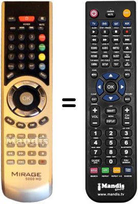 Telecomando equivalente Mirage 5000HD