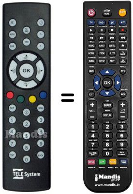 Telecomando equivalente Telesystem TS6208