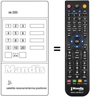 Telecomando equivalente RC200