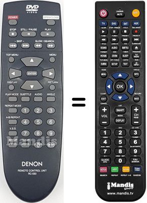 Telecomando equivalente Denon DVD800