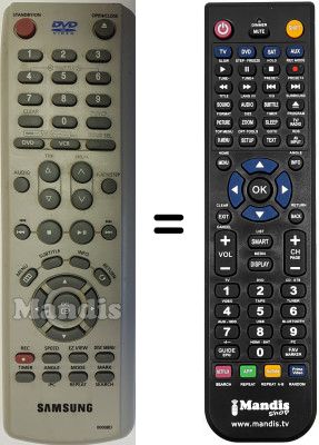 Telecomando equivalente Samsung DVD-V6450 Telecomando equivalente Samsung DVD-V6450