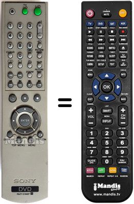 Telecomando equivalente Sony DVP-NS355 Telecomando equivalente Sony DVP-NS355