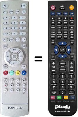 Telecomando equivalente Topfield SBP2000
