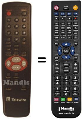 Telecomando equivalente TELEWIRE TW1021