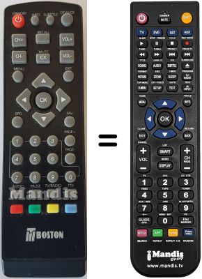 Telecomando equivalente Engel RT3620TBOSTON