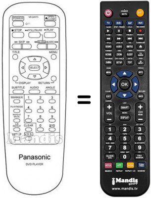 Telecomando equivalente Panasonic DVD-A150
