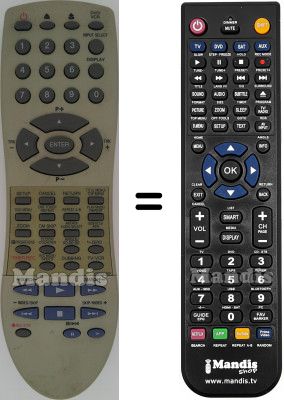 Telecomando equivalente Orion HVS59040