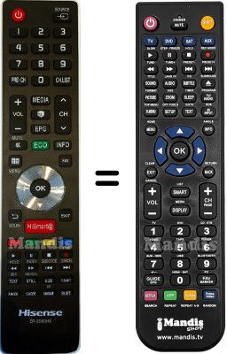 Telecomando equivalente Hisense HVS57395
