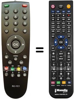 Telecomando equivalente HVS57508