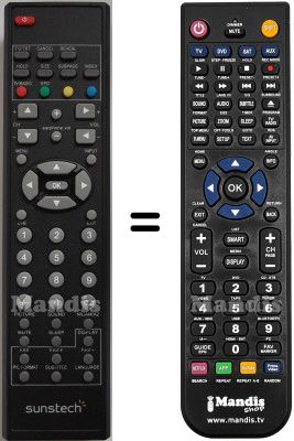 Telecomando equivalente Sunstech HVS57386