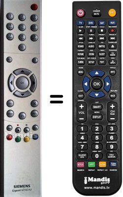 Telecomando equivalente Siemens WHV3925W