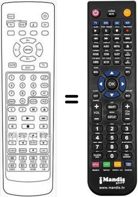 Telecomando equivalente Granprix HVS54201