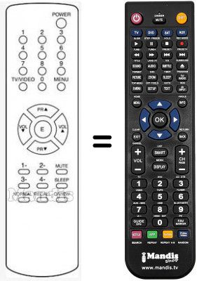 Telecomando equivalente HVS54479 Telecomando equivalente HVS54479