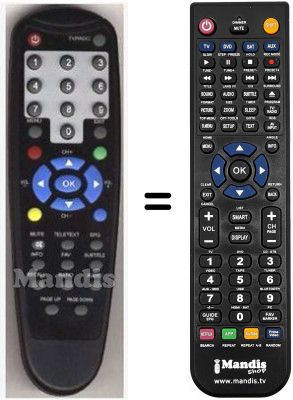 Telecomando equivalente HVS53393