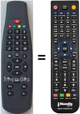 Telecomando equivalente HVS53620