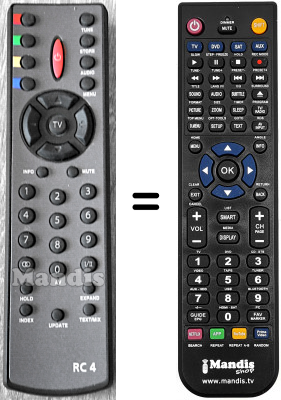 Telecomando equivalente Continental Edison HVS54654