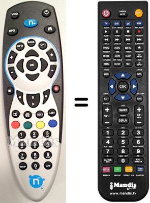 Telecomando equivalente HVS53273