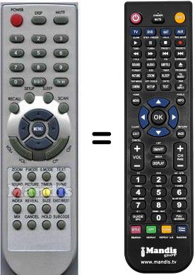 Telecomando equivalente HVS54917