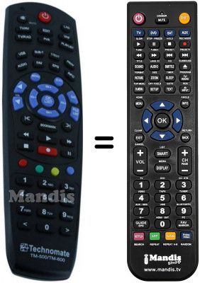 Telecomando equivalente Technomate HVS53240