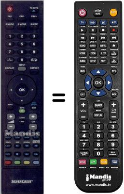 Telecomando equivalente Silvercrest WHV12277 Telecomando equivalente Silvercrest WHV12277