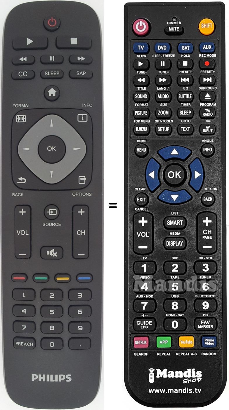 Telecomando equivalente YKF335-004