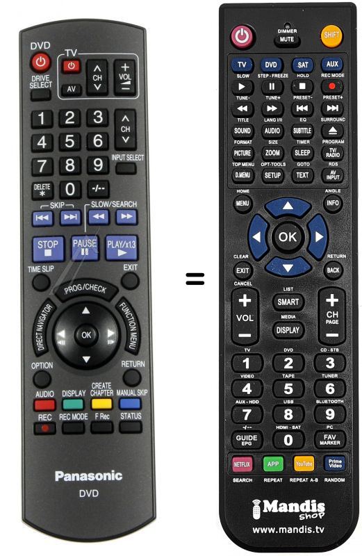Telecomando equivalente N2QAYB000134