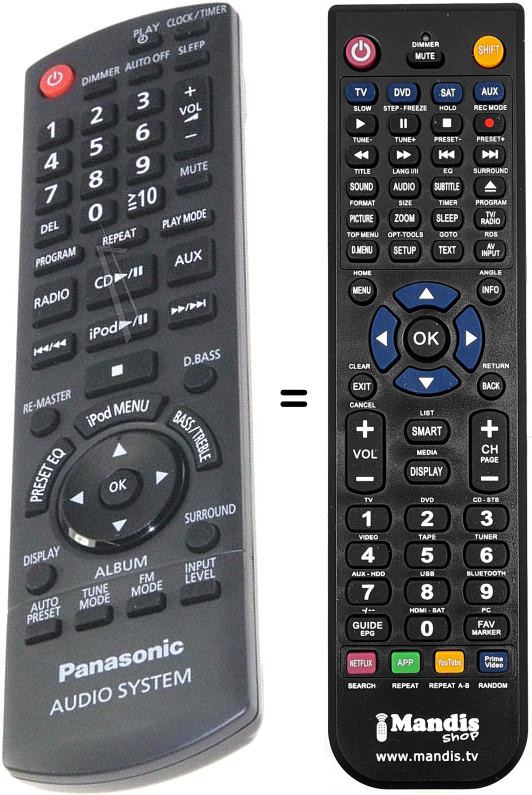 Telecomando equivalente N2QAYB000518