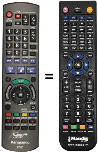 Telecomando equivalente Panasonic N2QAYB000329